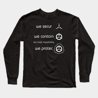 We secur, We contain... Long Sleeve T-Shirt
